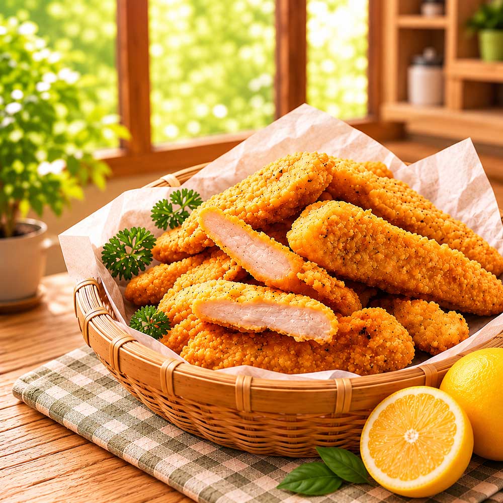 【樂廚】(冷凍)香檸風味雞柳條400g 冷凍雞柳條 檸檬風味雞肉條 氣炸烤箱料理 方便點心 早餐下午茶:圖片 4